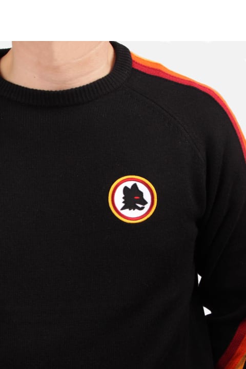 Homeware MC2 Saint Barth Man Crewneck Sweater With Roma Patch | As Roma Special Edition