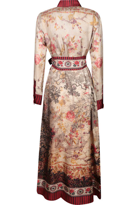 Pierre-Louis Mascia for Women Pierre-Louis Mascia Red-beige Chemisier Dress