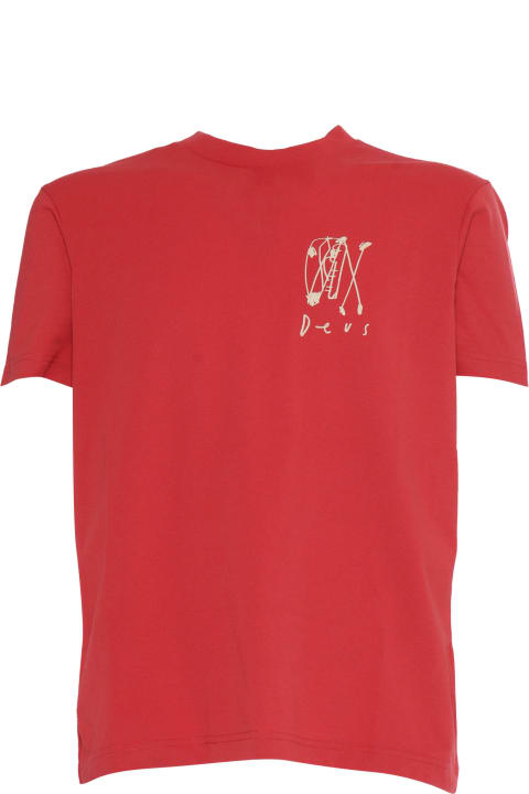 Deus Ex Machina Topwear for Men Deus Ex Machina Red Bobskull T-shirt