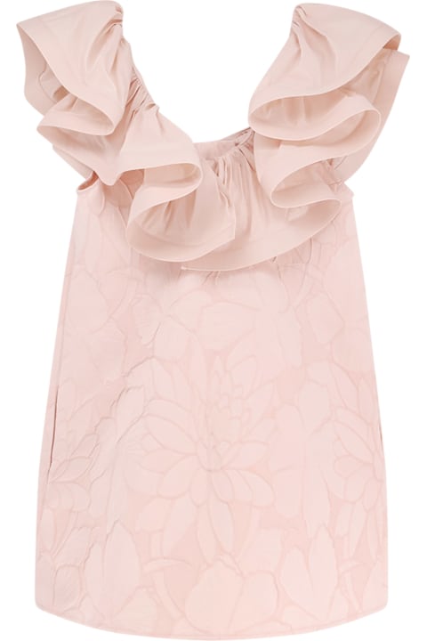 Elisabetta Franchi Dresses for Women Elisabetta Franchi Floral Jacquard Mini Dress With Ruches