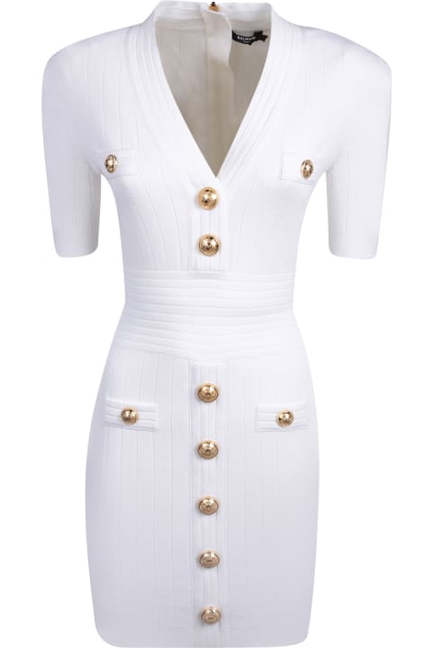 Homeware Balmain Logo Button Knit Dress