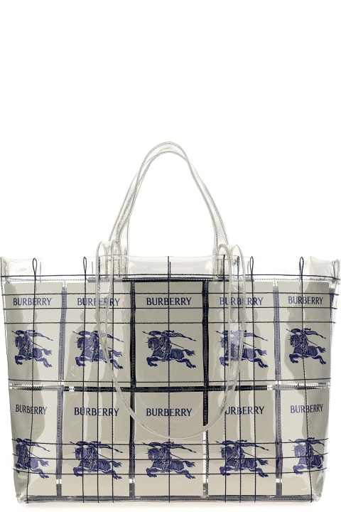 Burberry Totes for Men Burberry 'ekd' Label Shopping Bag