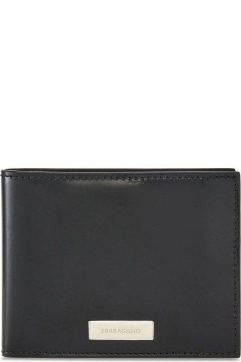Ferragamo for Men Ferragamo Black Calfskin Leather Wallet