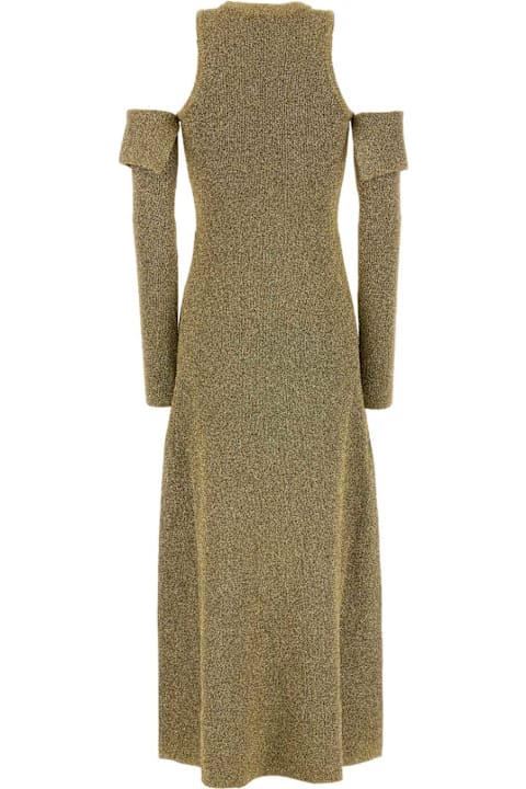 Ganni for Women Ganni Gold Wool Blend Dress