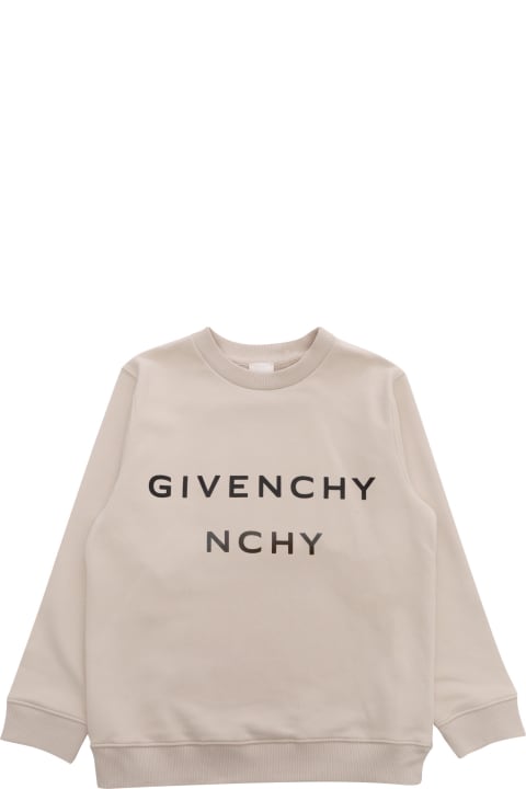 Sweaters & Sweatshirts for Boys Givenchy Beige Sweater With Logo