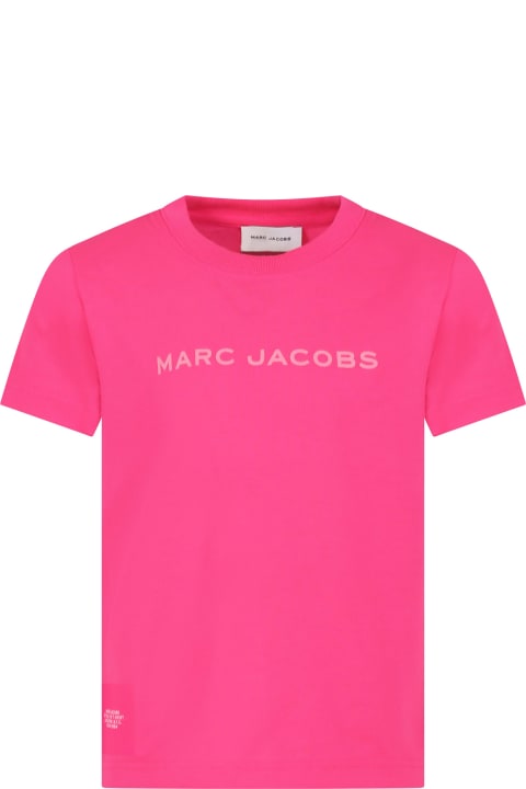 Marc Jacobs T-Shirts & Polo Shirts for Boys Marc Jacobs Fuchsia T-shirt For Girl With Logo