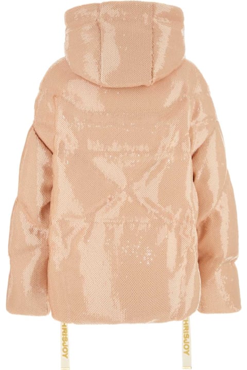 ウィメンズ Khrisjoyのコート＆ジャケット Khrisjoy Skin Pink Sequins Glossy Oversize Down Jacket