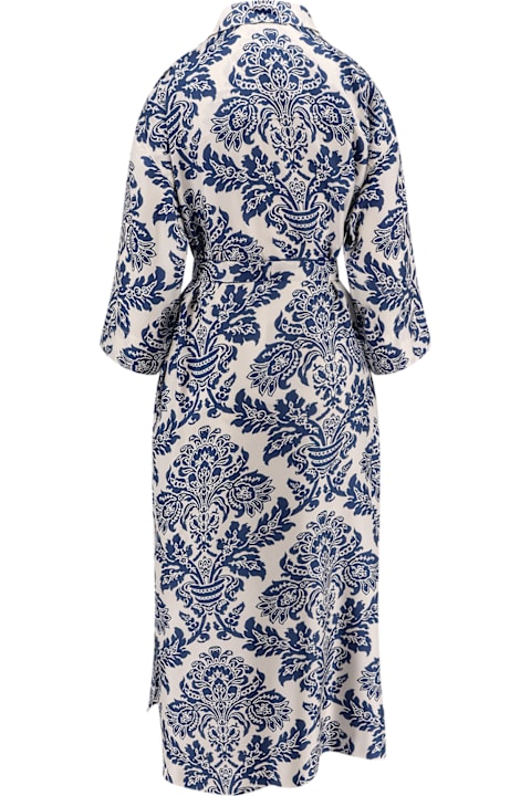 'S Max Mara Dresses for Women 'S Max Mara Camelia Printed Silk Long Chemisier Dress