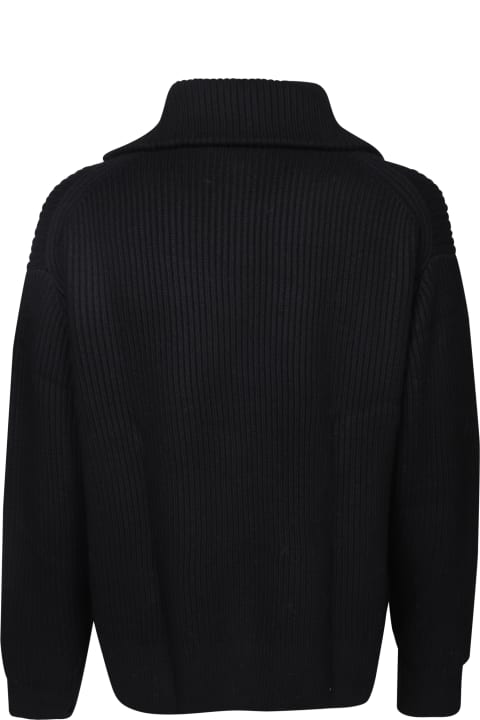 Studio Nicholson Fleeces & Tracksuits for Men Studio Nicholson Bow Black Pullover Polo Shirt
