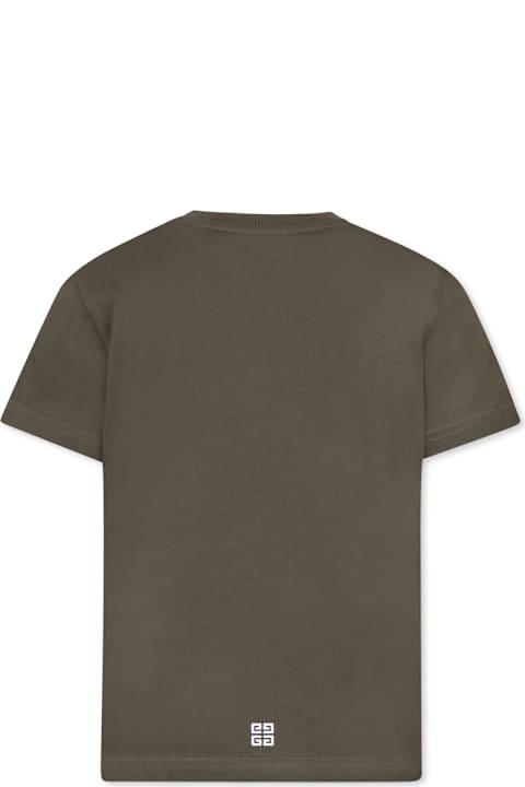Fashion for Kids Givenchy Green T-shirt For Boy With Logo