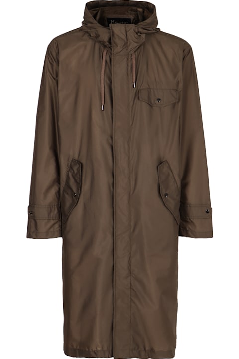 Herno for Men Herno Hooded Techno Fabric Raincoat