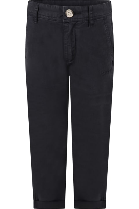 Blue Trouser For Boy With Logo