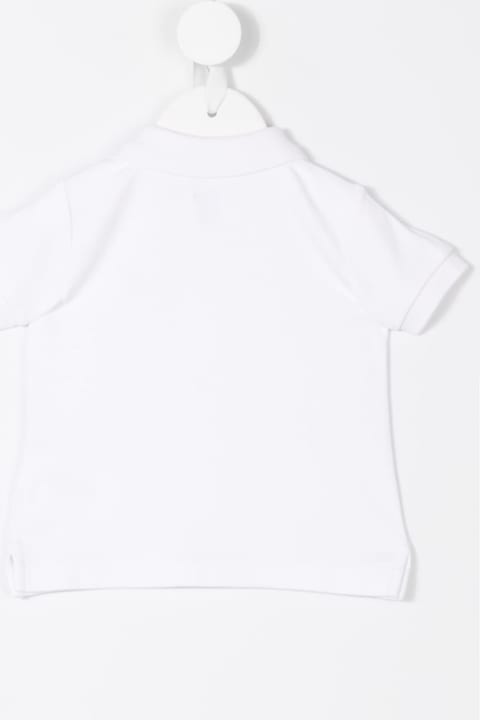ベビーガールズ Polo Ralph Laurenのトップス Polo Ralph Lauren White Polo With Logo In Cotton Baby