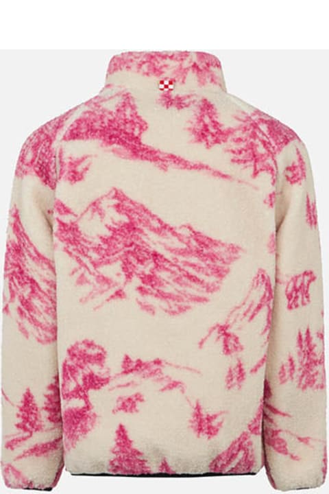 أدوات منزلية MC2 Saint Barth Girl Sherpa Jacket With Toile De Jouy Print