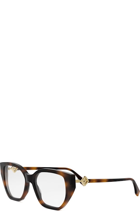 Fendi Eyewear Eyewear for Women Fendi Eyewear Fe50100i Ff Diamonds 053 Havana Glasses