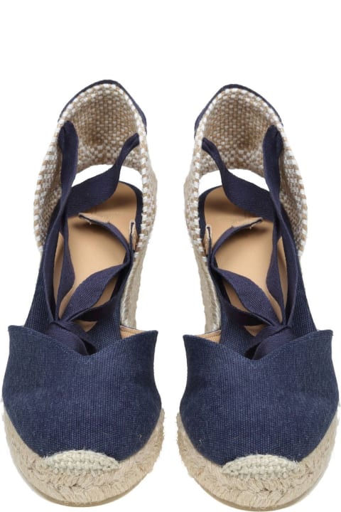 Sandals for Women Castañer Chiara 8 In Blue Jeans Fabric