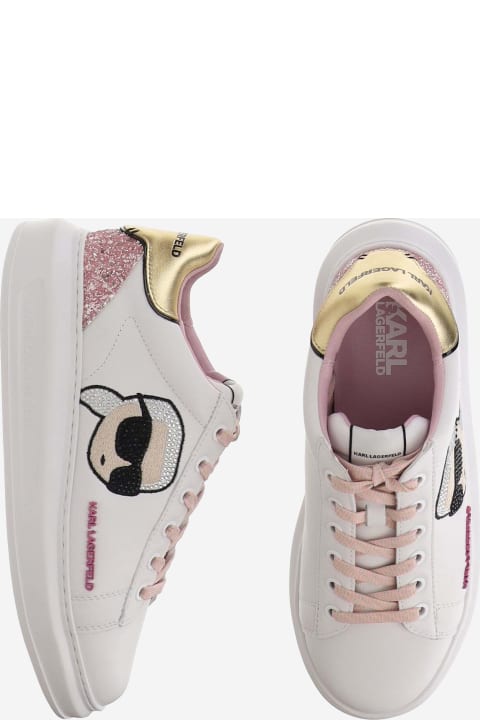 Karl Lagerfeld for Women Karl Lagerfeld Leather Sneakers With Logo