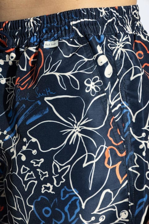 Paul Smith Pants for Men Paul Smith Floral-printed Drawstring Swim Shorts