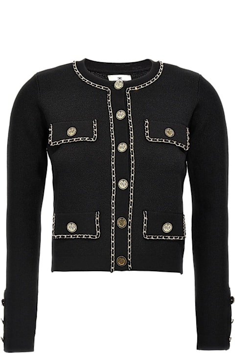 Elisabetta Franchi for Women Elisabetta Franchi Chain Detailed Cropped Jacket