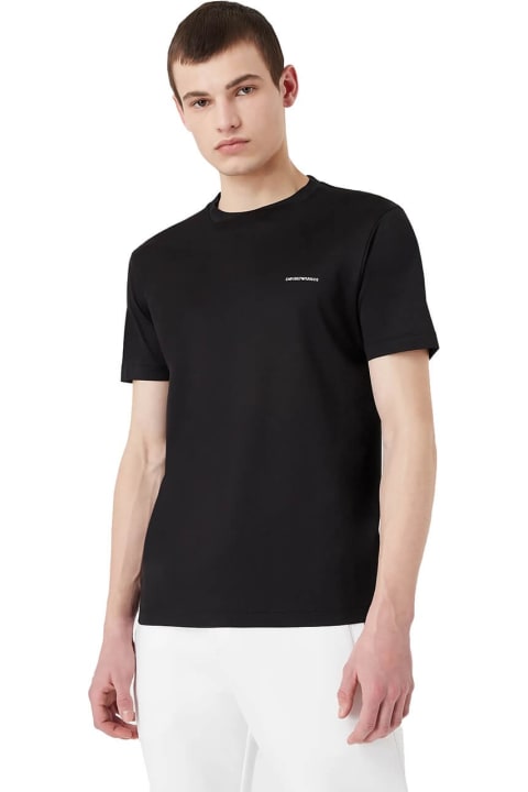 メンズ新着アイテム Emporio Armani Essential Black T-shirt