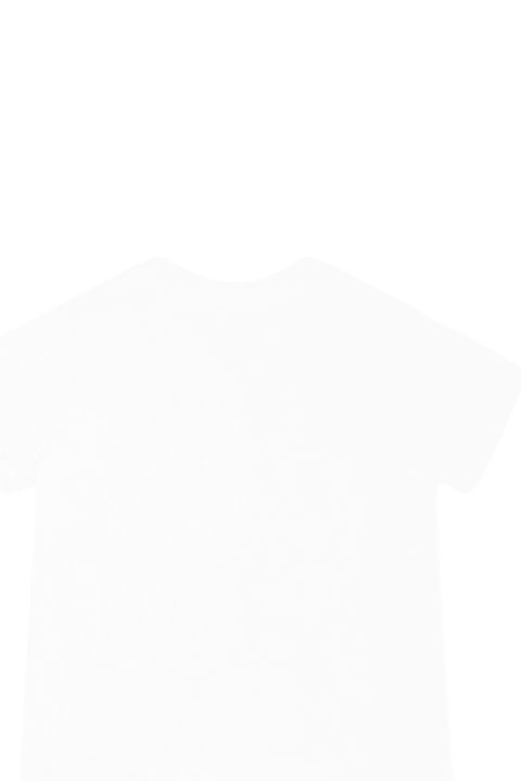 أدوات منزلية Ralph Lauren White T-shirt For Baby Boy With Polo Bear