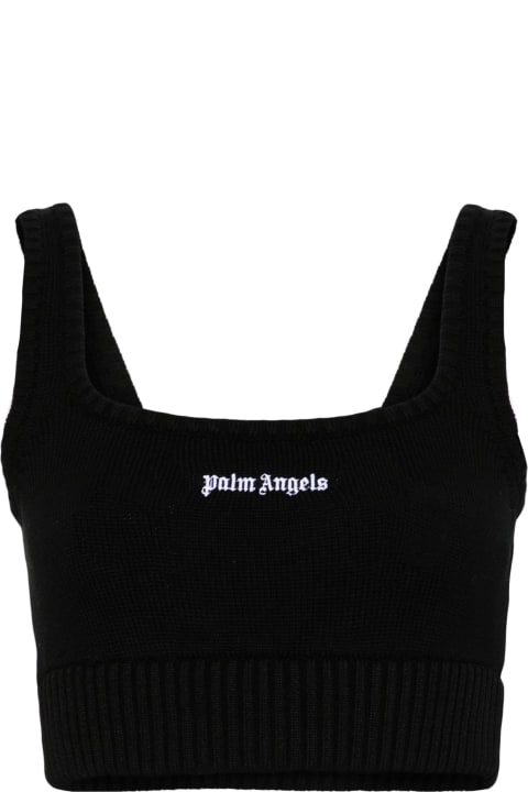 Clothing for Women Palm Angels Black Cotton Tank Top