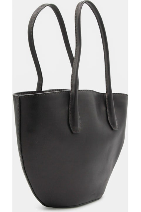 The Row for Kids The Row Black Leather Alger Tote