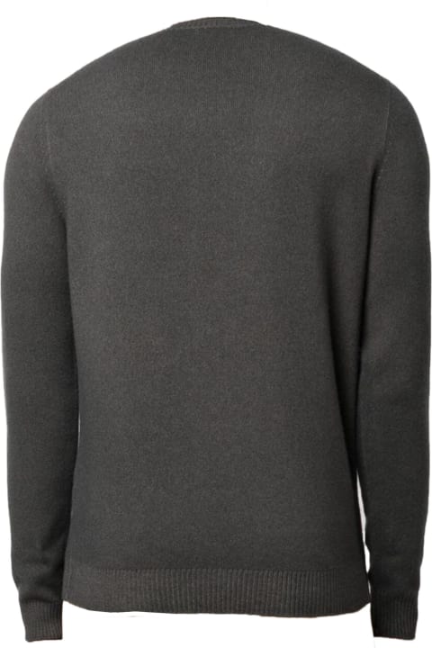 Sweaters for Men Malo Dark Grey Virgin Wool Jumper