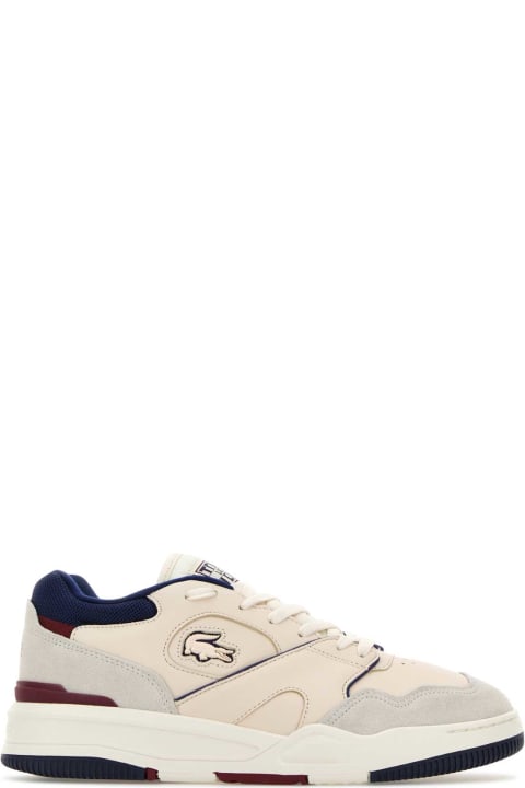 Lacoste أحذية لـ القسم الرجالي Lacoste Ivory Leather Lineshot Sneakers