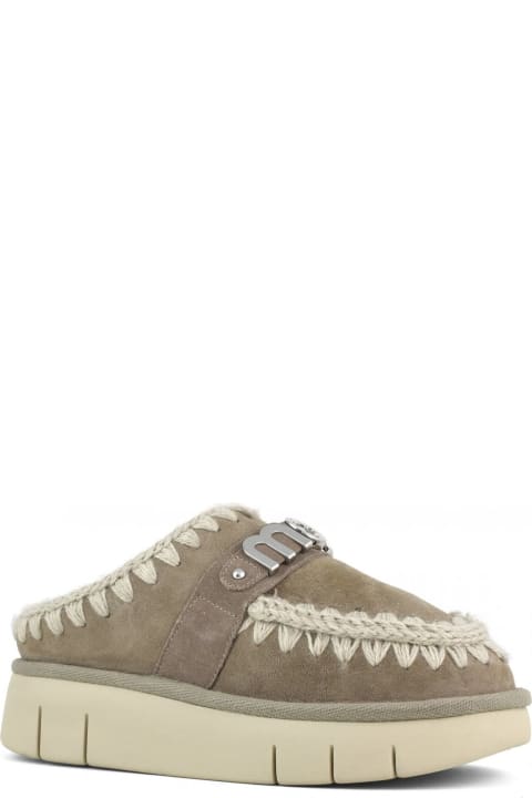 Homeware Mou Grey Double-face Sheepskin Bounce Clog