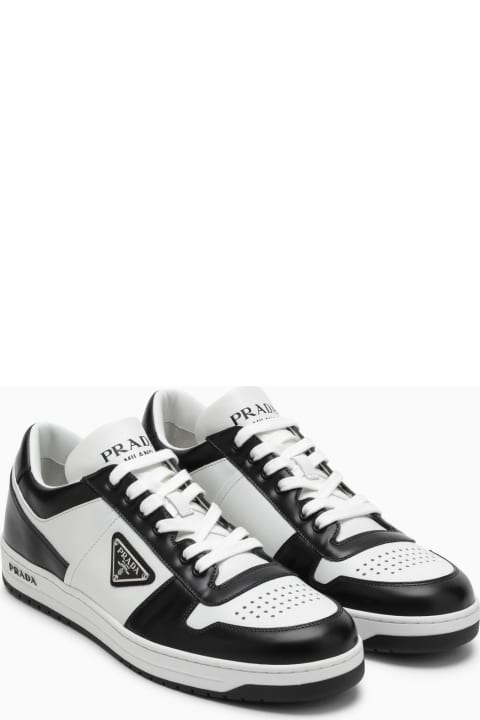 Prada Sneakers for Men Prada White\/black Leather Holiday Low-top Sneakers