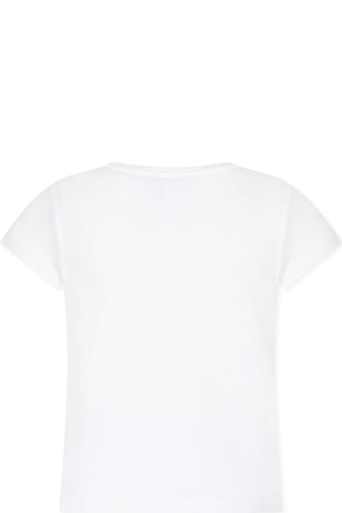Bonpoint Topwear for Girls Bonpoint White T-shirt For Girl With Cherries