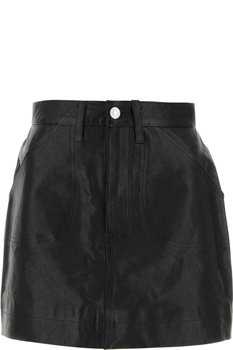 ウィメンズ RE/DONEのウェア RE/DONE Black Leather Mini Skirt
