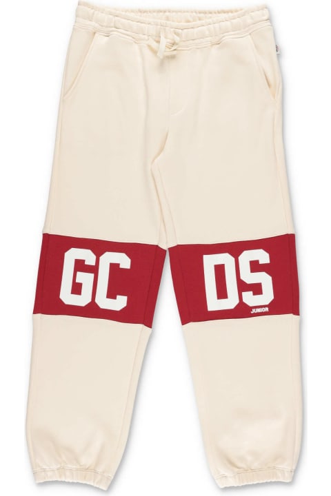 GCDS Mini for Kids GCDS Mini Gcds Pantaloni Panna In Felpa Di Cotone