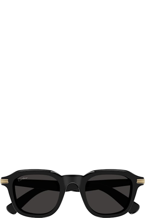 Cartier Eyewear Eyewear for Men Cartier Eyewear Cartier Ct0536s Linea Première De Cartier 001 Black Grey Sunglasses