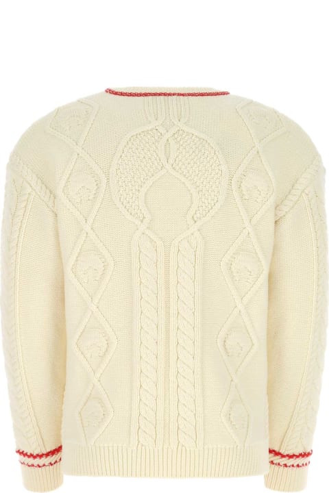 Fashion for Men Marine Serre Ivory Wool Oversize Sweater