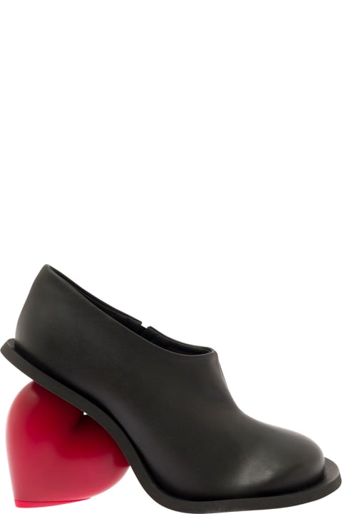 Fashion for Women YUME YUME Oversized Black Pumps With Sculpted Heel In Vegan Leather Woman