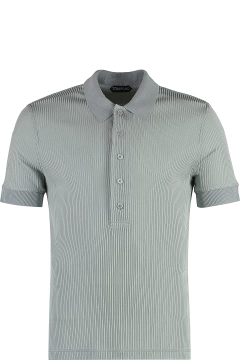 Tom Ford Topwear for Men Tom Ford Ribbed Knit Polo Shirt