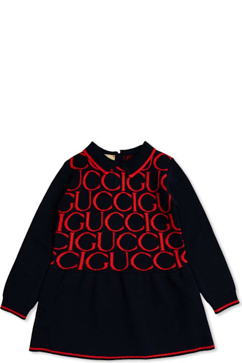 فساتين لـ رُضع بنات Gucci Gucci Kids Dress With Collar