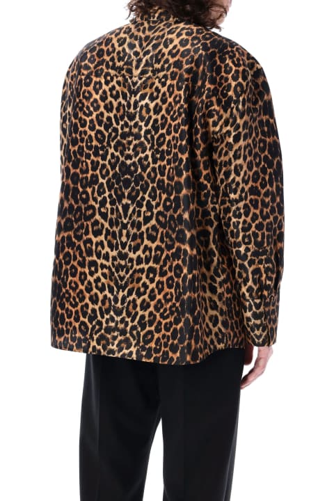 Saint Laurent Clothing for Men Saint Laurent Shirt In Leopard Silk Taffeta