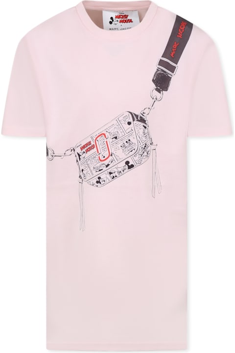 Homeware Marc Jacobs Pink Dress For Girl With Bag Print