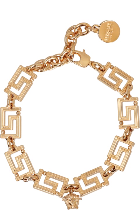 Homeware Versace Twisted Groumette Steel Chain Bracelet