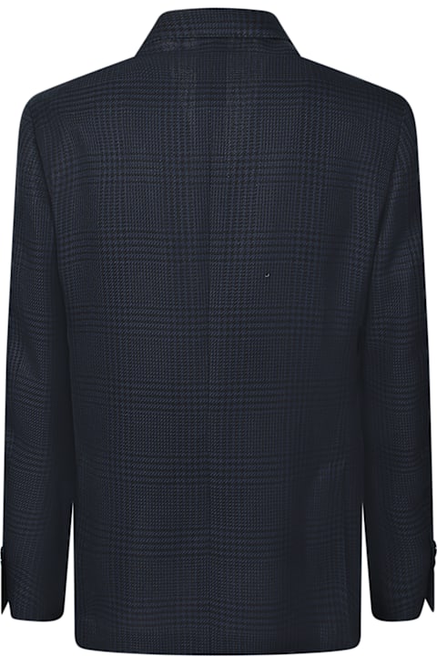 Homeware Lardini Double-breasted Blue Wool Jacket