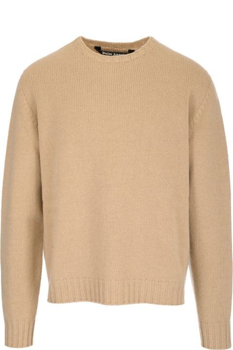 Homeware Palm Angels Wool Blend Curved Logo Sweater
