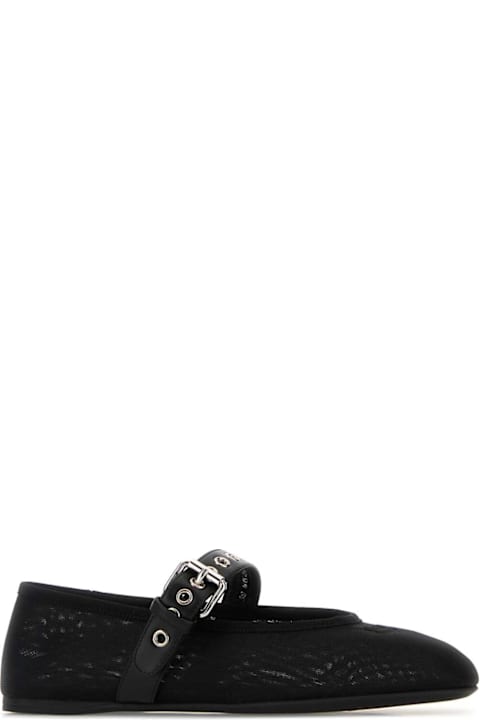 Miu Miu Black Mesh Ballerinas