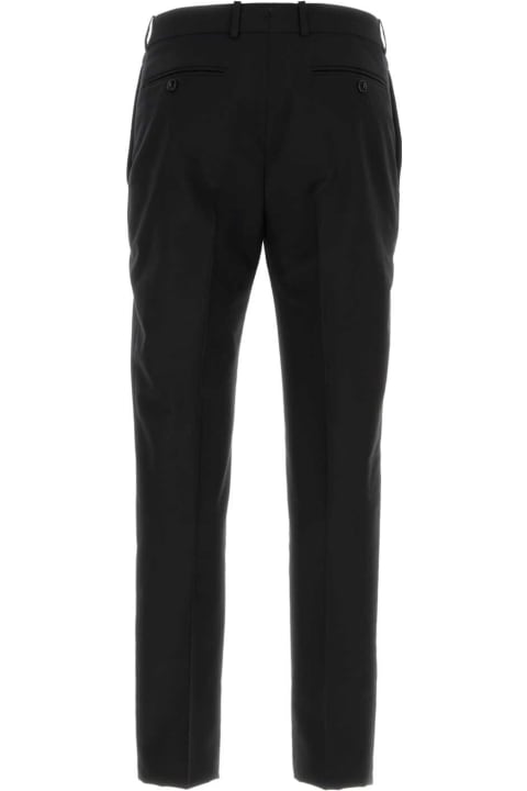 Alexander McQueen for Women Alexander McQueen Black Gabardine Pant