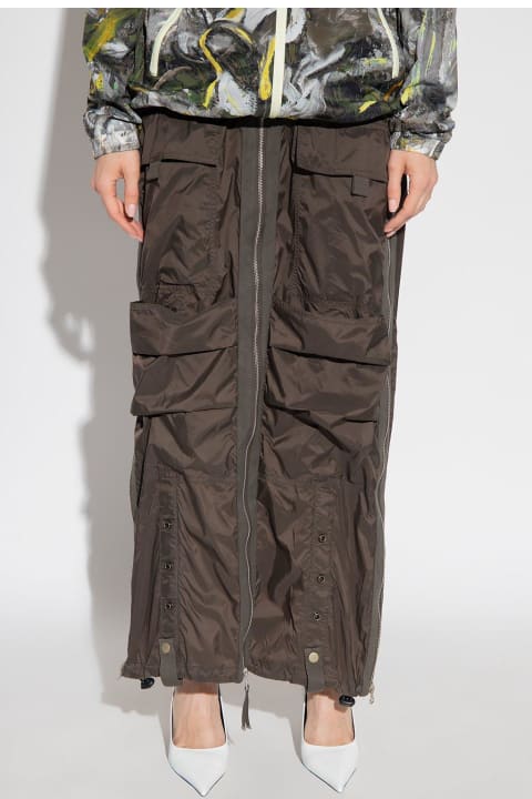 Diesel Pants & Shorts for Women Diesel O Crep Zipped Skirt