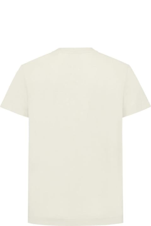 Fendi for Boys Fendi Logo Embroidered Crewneck T-shirt