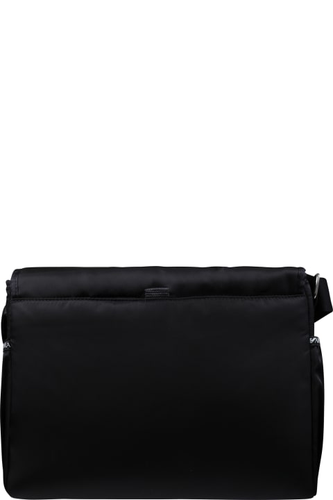 ベビーボーイズ Emporio Armaniのアクセサリー＆ギフト Emporio Armani Black Mum Bag For Babykids With Logo