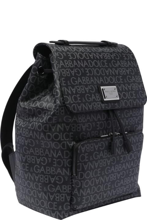 آخر صيحات الموضة من القسم الرجالي Dolce & Gabbana Allover Logo Backpack